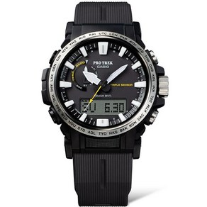 [PROTREK] 트리플센서 전파수신 블랙 클라이머 라인 아날로그 전자 시계 PRW-61-1ADRRR