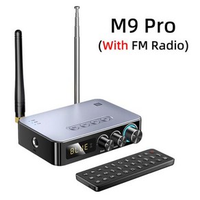 M9/M9Po NFC 블루투스 5.1 오디오 수신기 송신기 3.5mm AUX/RCA/USB U 디스크/TF/6.5 마이크 가라오케/동축/FM 라디오 DSP 디코딩 HIFI 음악, 2) M9 Po