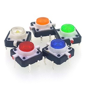 LED 택트스위치 12x12mm 파란색 LED-Tactile Switch, 단품