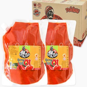 월드푸드 베트남 핫 칠리소스 옹차바 똥옷 매운 핫소스 대용량 2kg tuong ot chilli suace vietnam, 2.25kg, 6개