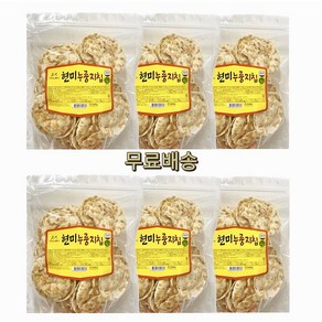 현미 누룽지칩 어르신 아기 건강 간식 200g, 6개