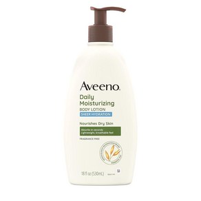 Aveeno 시어 하이드레이션 데일리 모이스처라이징 로션 18온스 건조한 피부에 가볍고 빠르게 흡수되는 무향 제형, Aveeno 시어 하이드레이션 데일리 모이스처라이징 로, 530ml, 1개