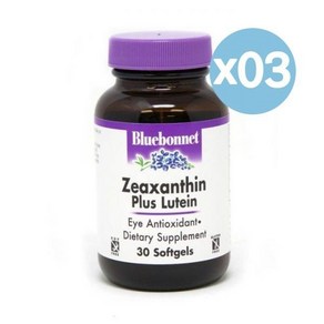 Bluebonnet 블루보넷 지아잔틴 플러스 루테인 30소프트젤 3팩 Zeaxanthin Plus Lutein