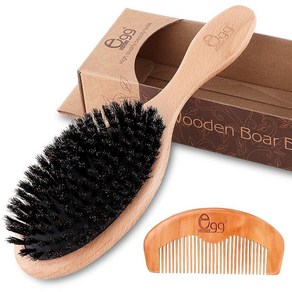 BLACK EGG Boar Bristle Hair Brush for Women Men Ki BLACK EGG 멧돼지 강모 여성용 남성용 모두용 브러시 얇고 가는 모발을 위한 부드