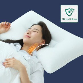생각하는집 옥수수솜 거북목 일자목 경추 베개, 1개, 화이트