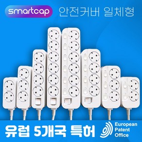 [퀄릭] 국산 절전형 고용량 3000W 스마트 멀티탭 16a 개별스위치형 과부하 차단 누전차단 안전 커버 안전캡 고전력 고전압 학교 가정용 ktx 대용량 멀티 콘센트, 3m, 개별 6구, 1개