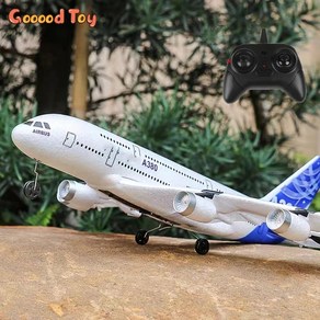 RC 3Ch 2Ch A380 비행기 글라이더 원격 제어 거품 항공기 고정 날개 6 자이로스코프 모델 장난감 취미, 2.2CH Blue, 1개