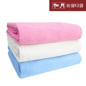 [송월]면 100% 얇은 타올재질의 싱글배드 여름이불 블랑켓 140 x 200 cm, 하늘
