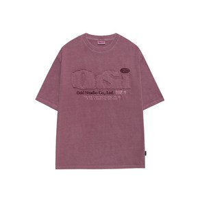 오드스튜디오 ODSD 피그먼트 데미지 티셔츠 - DUSTY PINK 883437