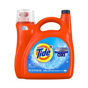 타이드 옥시 어드밴스드 파워 액체 세탁세제 4.28L / Tide Advanced Power Detergent Oxi 81 Loads 145oz