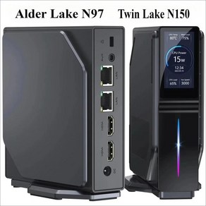 미니 PC 컴퓨터 소형 데스크탑 SZBOX S1 Alde Lake N97 TDP 25W 윈도우 1, 없음, 16GB, 3) NO RAM NO SSD NO OS - UK