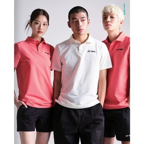 [예약판매]요넥스 티셔츠 2024SS 241TS060U IVORY / FRENCH PINK 남여공용 카라 배드민턴 티셔츠 오남스포츠