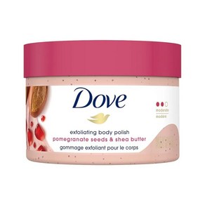 Dove 매끄럽고 부드러운 피부를 위한 스크럽 석류 및 시어 버터 297.7g, 1개