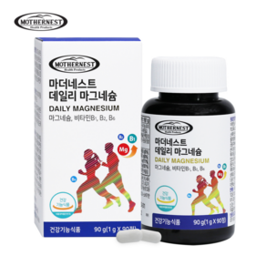 마더네스트 마그네슘 350mg 90정 비타민B 함유, 1개