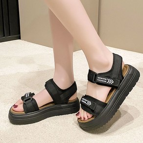 Moden Fashion 벨크로 5cm 키높이 발편한 메쉬 샌들