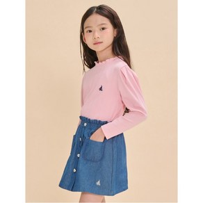 빈폴 BEANPOLE KIDS 시즌오프 30골지 소재 여아 티셔츠 라이트 핑크 BI4741G01Y 406627