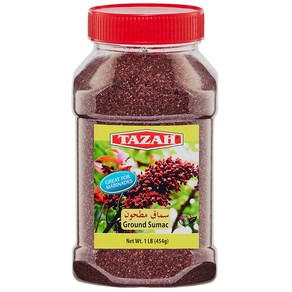 Tazah Sumac Spice - 16oz Ground Sumac Seasoning fr Tazah Sumac Spice - 요르단산 16온스 갈은 옻나무 조미료 - 지중해 및