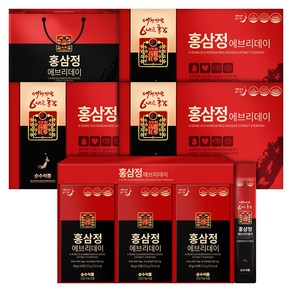 순수식품 6년근 홍삼정 홍삼 스틱 4박스(120포)+쇼핑백 면역력, 300g, 4개