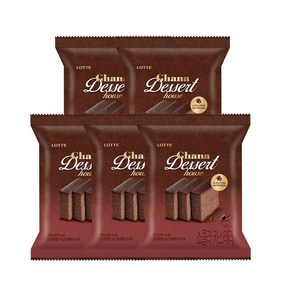 [롯데웰푸드] 가나 디저트 하우스 쇼콜라 카스테라, 120g, 5개