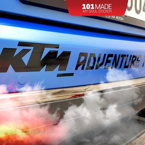 스티커101 자동차스티커 K_T_M RACING 스폰서데칼 주문제작 반사지, M, 블랙, 1개