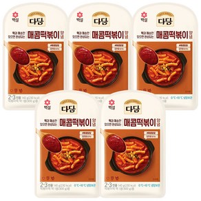 CJ 다담 매콤 떡볶이양념, 140g, 5개