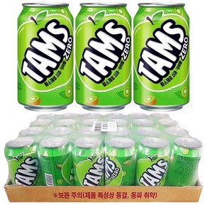 탐스제로 사과 키위향 355ml (사은품증정), 24개