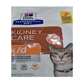 힐스 캣 k/d kd 1.81kg 3.85kg Feline Kidney Cae 신장/심장, 1개