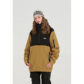 엔쓰리 NNN - 3L TR100 Hood Anoak - JACKET - 진베이지+블랙 [오로라 나염] 남녀공용 스노우보드복 자켓