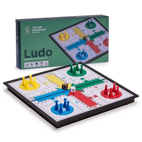 Yellow Mountain Impots Ludo Magnetic Folding Tav Yellow Mountain 수입 Ludo 자기 접이식 여행 보드 게임 세트 - 9.8, 하얀색, 1개