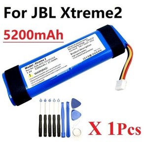 JBL Xteme2 블루투스 스피커 배터리 7.2V 5200 12500mAh SUN-INTE-103 2INR19 66-2 ID1019, 02 5200mah with tool, 1개