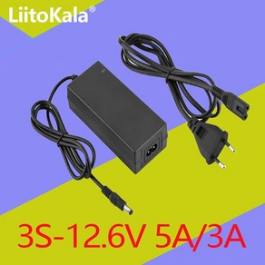 LiitoKala 3S 3A 5A 12V 전원 공급 장치 리튬 배터리 팩 이온 충전기 AC 변환기 어댑터, 4)12.6V 3A  Chage - AU