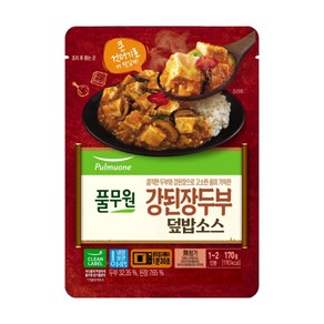 풀무원 강된장두부 덮밥소스 (1~2인), 170g, 4개