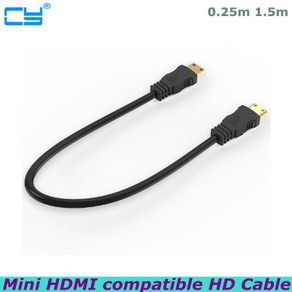 25CM 150CM 1.4 MINI HDMI plug to mini HD plug Video cable type C to C adapte High quality TV DVD ph, 1개, 1) 0.25M