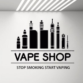 룸 Vaping 거실 데칼 라운지 숍 바 비닐 Vape 홈 G348 예술 스티커 장식 벽화, 72X57 CM, 21 teal