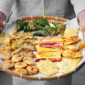 [세이브밀] 일일이 손으로 부친 수제전 모듬전 5종세트 (오색꼬지 동태전 동그랑땡 소고기육전 깻잎전), 1개, 1kg