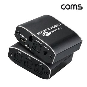 Coms 오디오 광 선택기 3x1 Optical SPDIF 리모컨 OU951, 1개