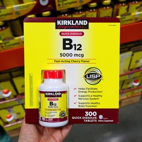 Kikland Signatue B-12 비타민 B12 5000 mcg 300정, 1개