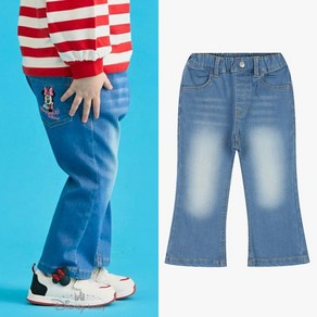 아가방 중계점*BEST* [디즈니베이비] 디즈니 미니 부츠컷 데님바지 (L/BLUE) 귀요미 미니마우스 포인트 디자인 핏이 예쁜 부츠컷 청바지 데님팬츠