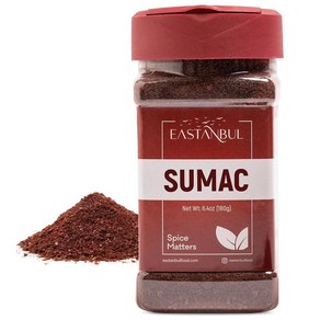 Eastanbul Sumac 향신료 파우더 181.4g(6oz) 그라운드 옻나무 신선한 농장 터키 시즈닝 지중해 요리 및 중동 요리용 자타르와 같은 블렌드용 스파이스