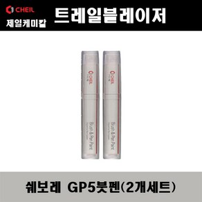 쉐보레 트레일블레이저 GP5 스노우화이트펄(2개가 한세트) 붓펜 자동차 도색 차량용 카페인트, GP5 스노우화이트펄 붓펜, 2개