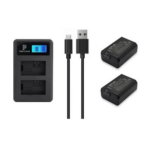 소니 NP-FW50 호환배터리+충전기SET RX10II RX10 QX1 QX1L, USB 2구 충전기 1개+호환배터리 2개 SET, 1개