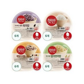 올따옴 햇반 기획세트 Cj햇반4종 모음 (햇반6 발아6 오곡6 흑미6)