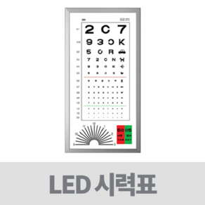 시력측정 검사표 - LED 시력판 ( 3M용 5M용 슬림형 )