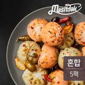 [랭킹닭컴] 맛있닭 닭가슴살 한끼만두 혼합 200gx5팩, 200g, 5개