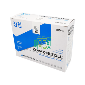 한국백신 한백 일회용 주사침 24G 60mm 100개입 / 니들 일회용주사침 kovax needle, 1개