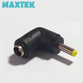 [MAXTEK] DC전원 to DC전원 M/F 변환젠더 90도 꺽임 입력:외경5.5 / 내경2.1 출력:외경4.0 / 내경1.7 [MT327], 1개