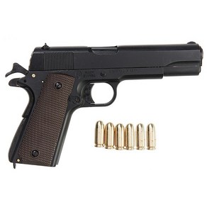 장난감 권총 콜트 스케일 모델건 검정 풀메탈 시뮬레이션건 Black Colt1911 Model gun Metal simulation pistol hand guns, 1개