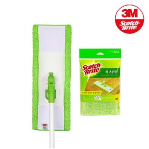 3M 스카치브라이트 퀵스위퍼 극세사 막대걸레+리필2개입+훅걸이1p