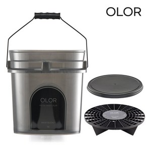 현대모비스 오로르 세차 버킷 + 더트 필터 + 버킷리드 풀 세트, 혼합색상, 18L