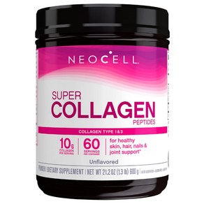 NeoCell Supe Collagen Collagen Type 1 & 3 Unflavoed 슈퍼 콜라겐 타입 1&3 펩타이드 파우더 무맛 600g, 1개